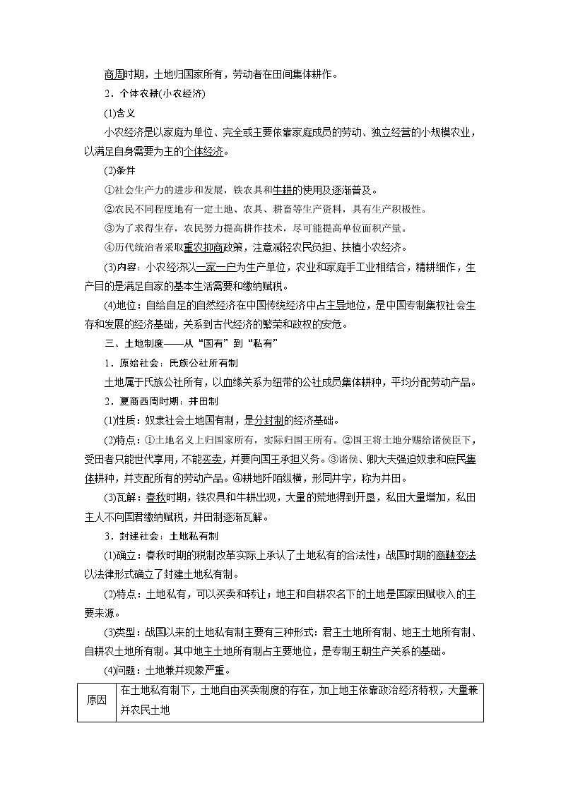 2020版高考新创新一轮复习历史人教版讲义：必修二第五单元第1讲　古代中国的农业和手工业03