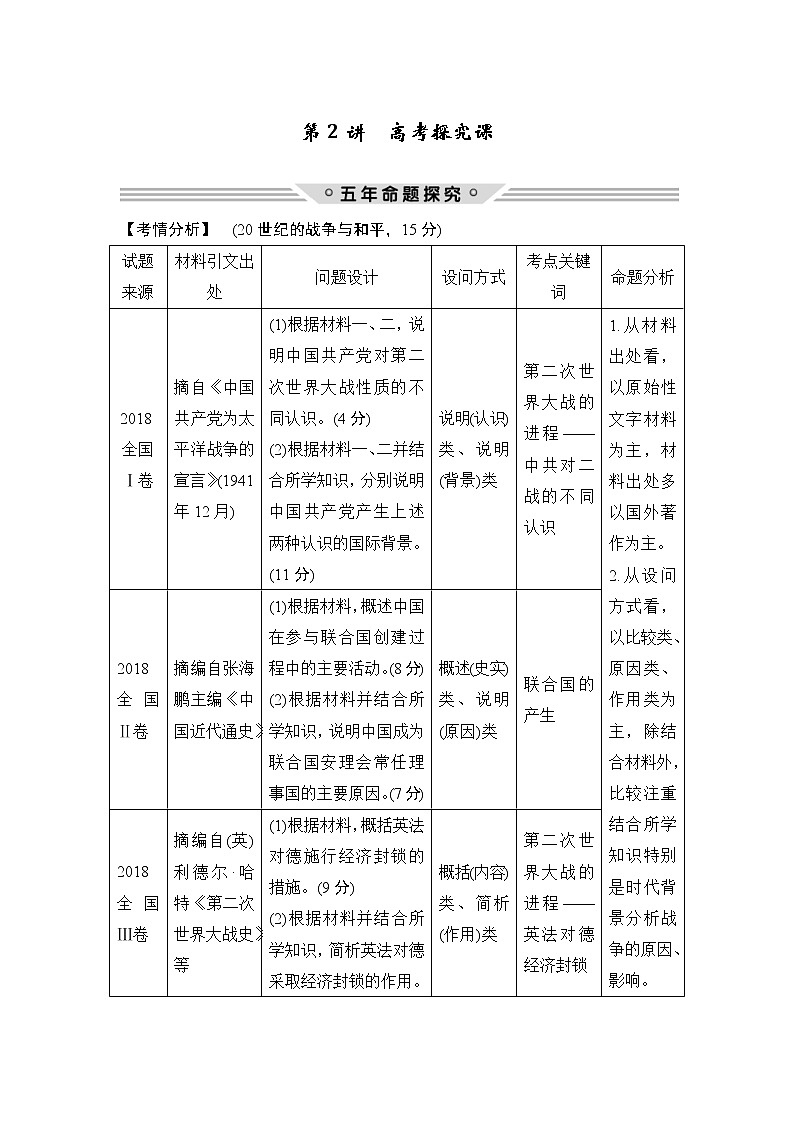 2020版高考历史一轮复习教师用书：选考二第2讲01