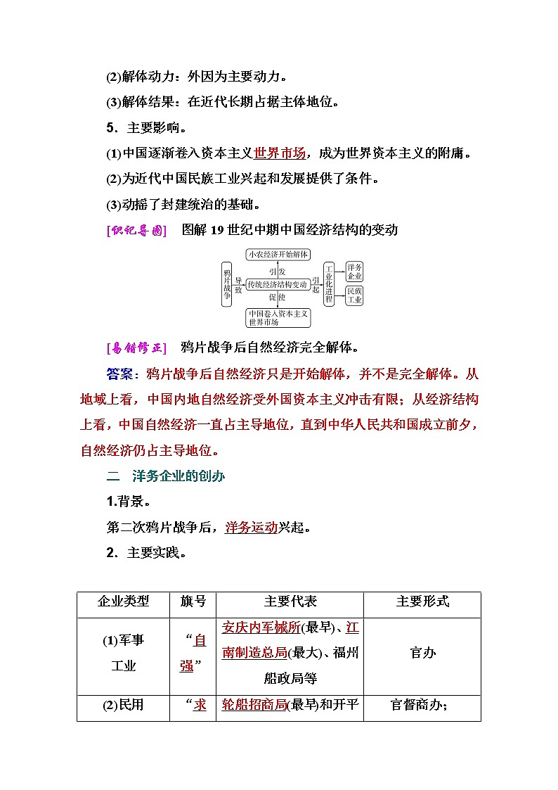 2021高考历史一轮复习教师用书：专题六第19讲　晚清中国经济结构的变化第3页