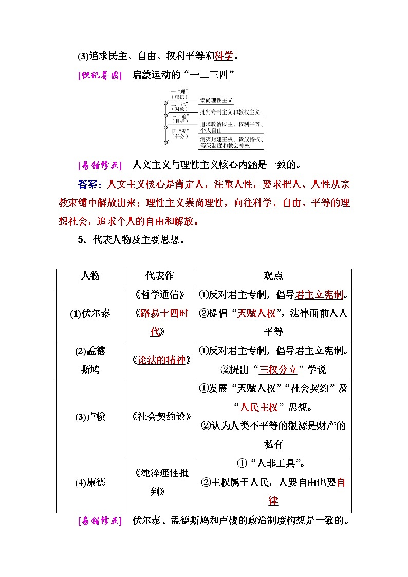 2021高考历史一轮复习教师用书：专题十七第41讲　启蒙运动第2页