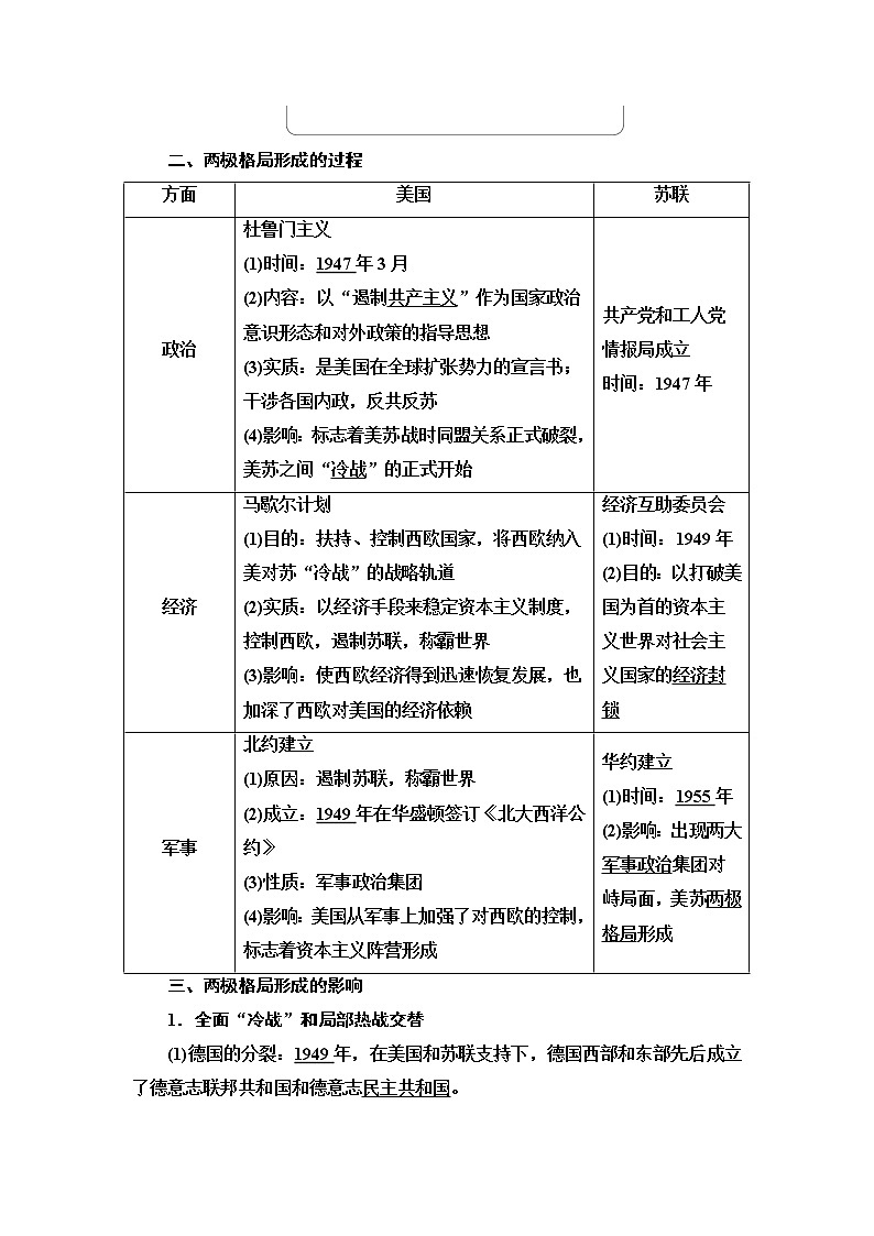 2021高考江苏专用历史一轮点复习教师用书：模块1第5单元第11讲　当今世界政治格局的多极化趋势02