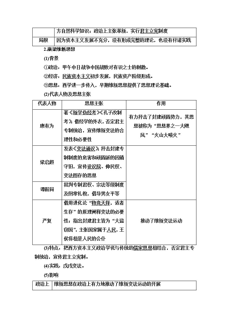 2021高考江苏专用历史一轮点复习教师用书：模块3第13单元第26讲　近代中国的思想解放潮流第3页