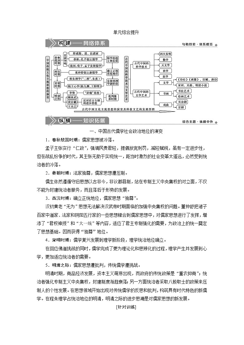 2021版新高考地区选考历史（岳麓版专题史）一轮复习讲义：单元综合提升（十一）01