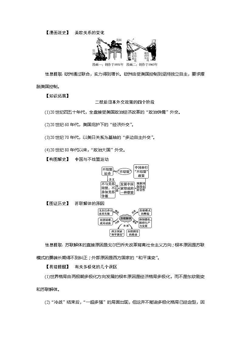 2021版新高考地区选考历史（岳麓版专题史）一轮复习讲义：第16讲　世界多极化趋势与跨世纪的世界格局03