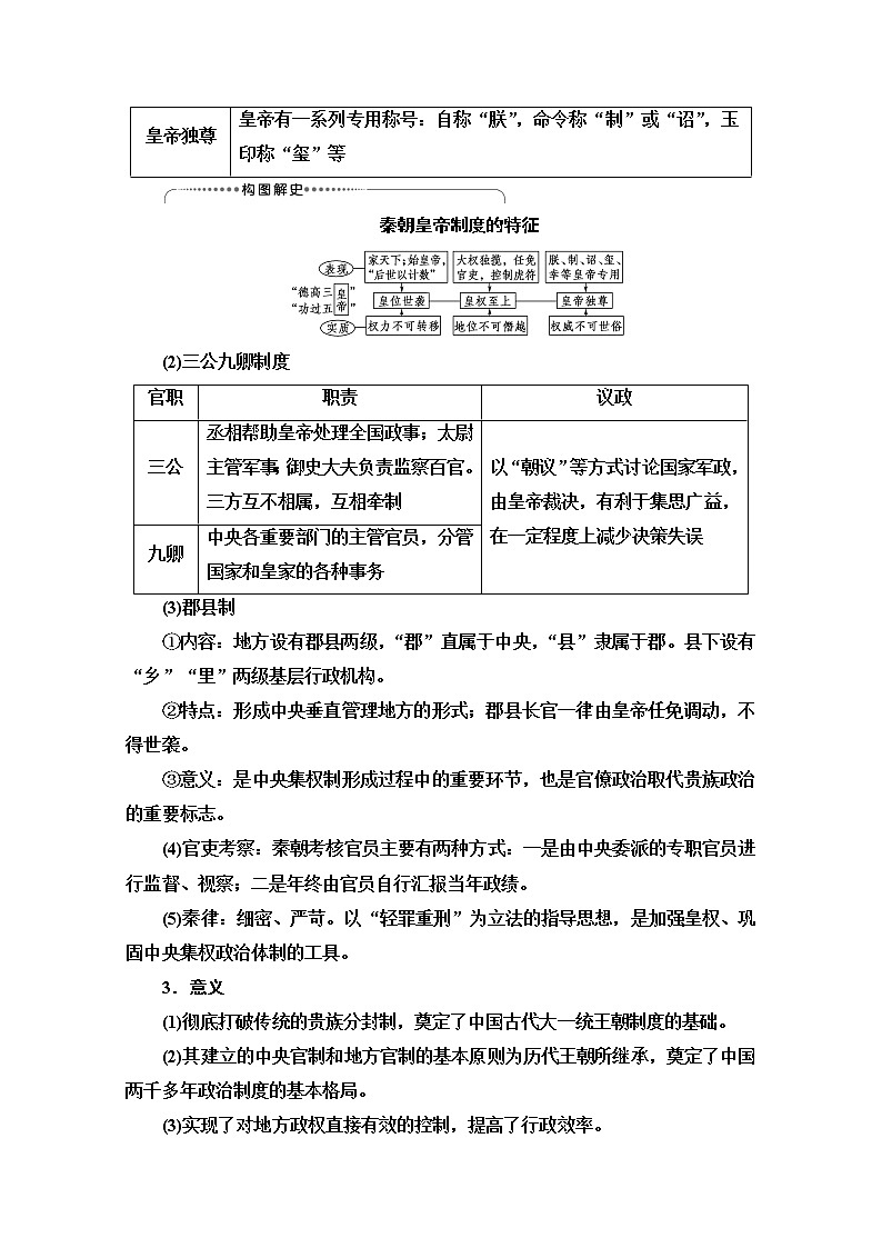2021版高考历史一轮通史版教师用书：第1部分第2单元第3讲　秦汉、魏晋南北朝时期的政治与经济第3页