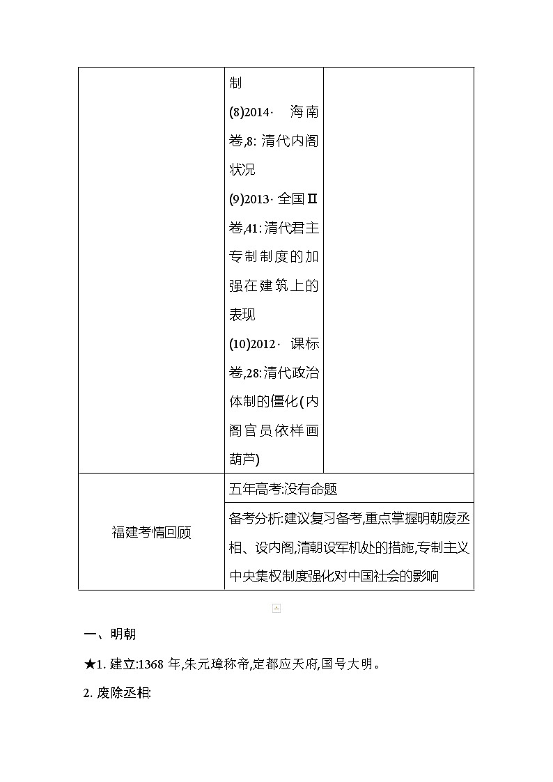 2021版高考历史通史A版大一轮复习教师用书：板块五　中华文明的辉煌与危机——明清（1368_1840年前）03