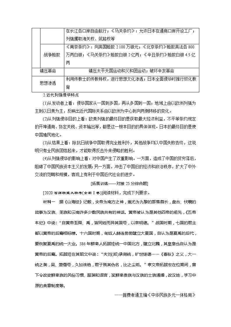 2021版高考历史（人民版专题史）一轮复习教师用书：专题二　5专题优化提升02