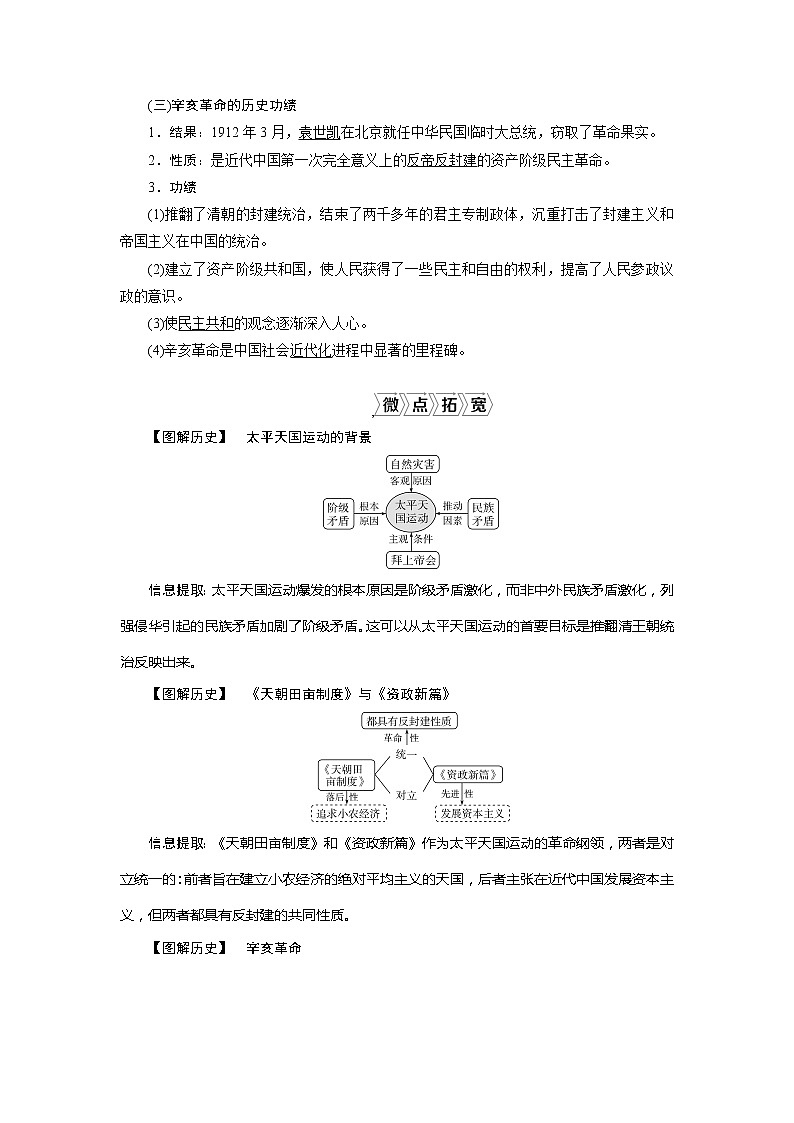 2021版高考历史（人民版专题史）一轮复习教师用书：专题二　3第7讲　太平天国运动和辛亥革命第3页