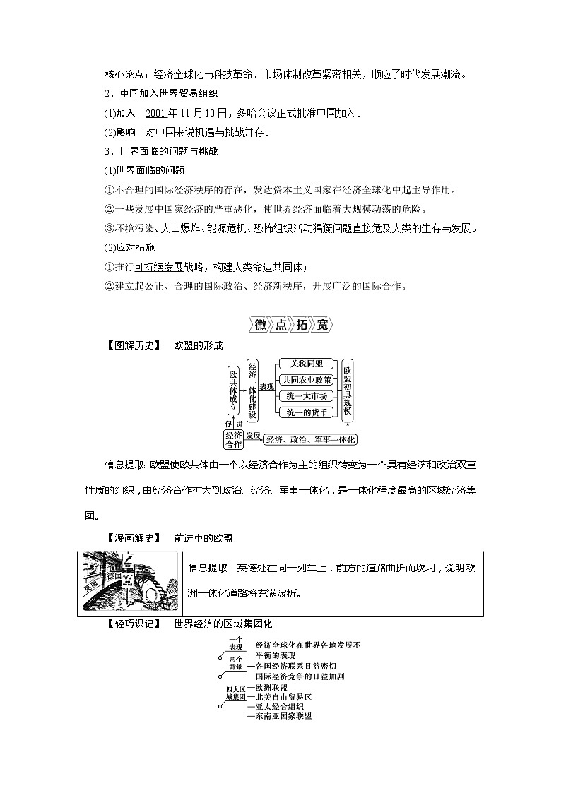2021版高考历史（人民版专题史）一轮复习教师用书：专题十一　2第31讲　当今世界经济区域集团化和全球化趋势第3页