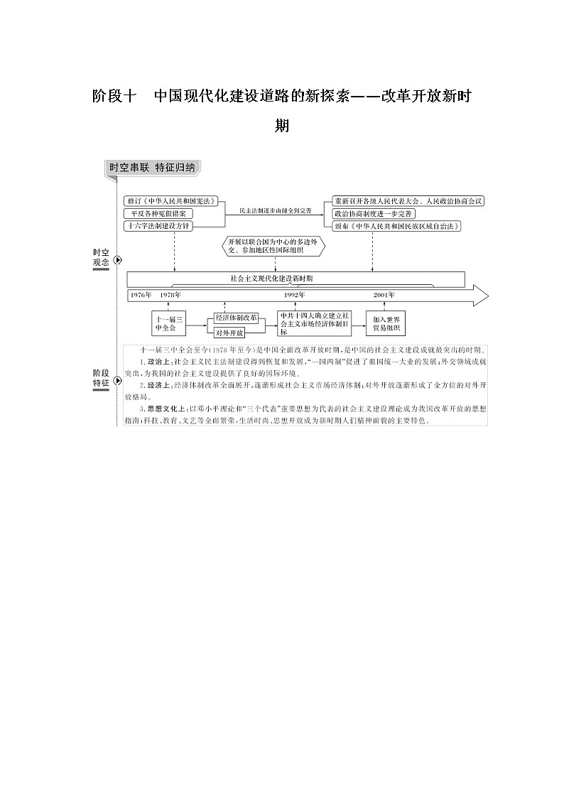 2020版高考历史一轮岳麓版通史复习教师用书：阶段十课时1新时期的民主政治、祖国统一与外交成就第1页
