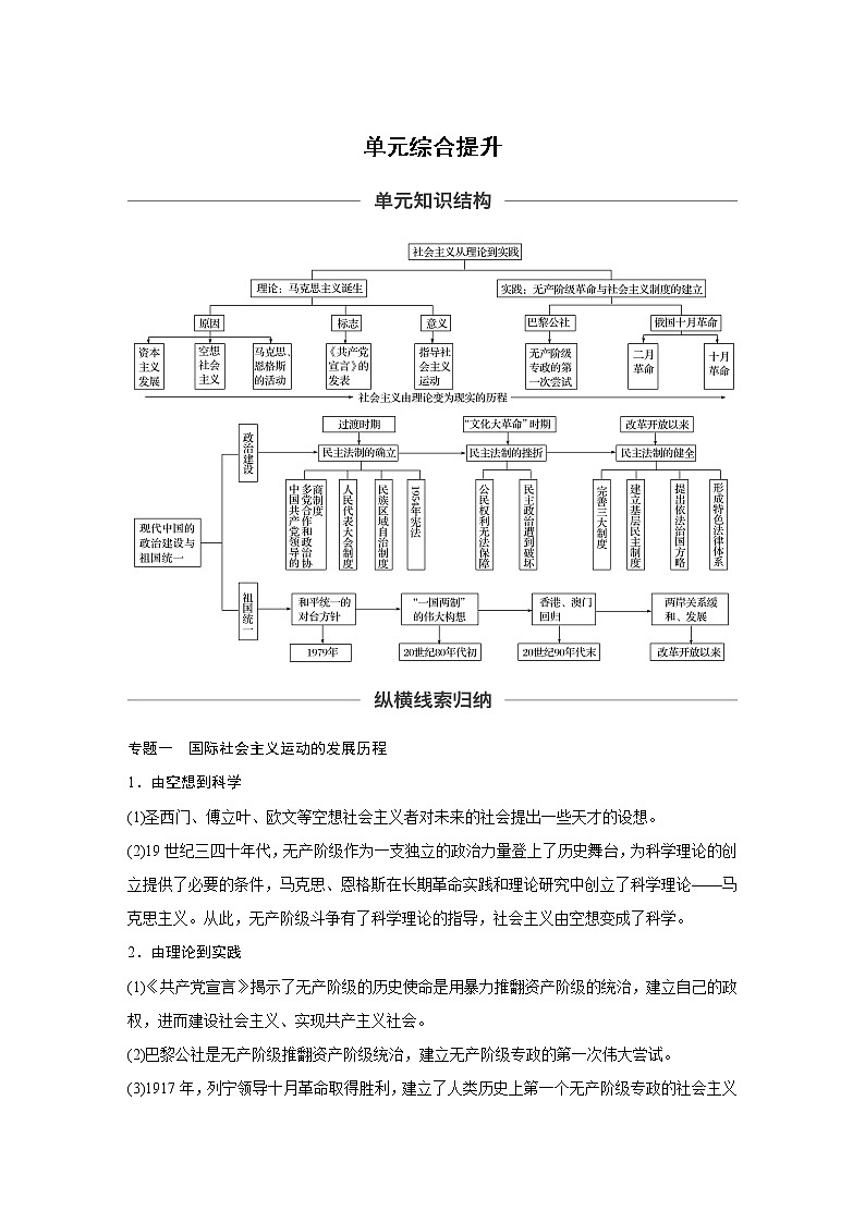 2020版高考历史大一轮人教版讲义：必修1第四单元单元综合提升01