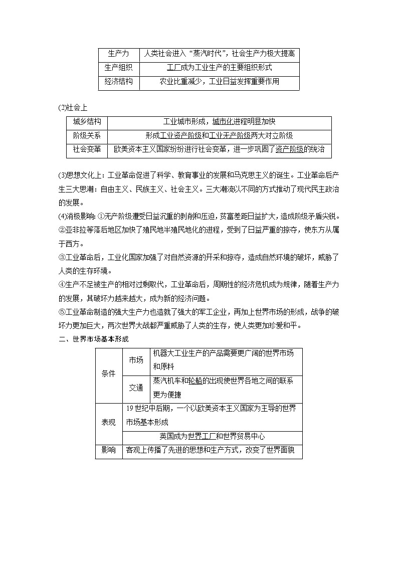 2020版高考历史大一轮人教版讲义：必修2第七单元第21讲工业革命第2页