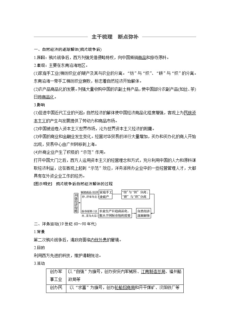 2020版高考历史大一轮人教版讲义：必修2第八单元第22讲近代中国经济结构的变动02