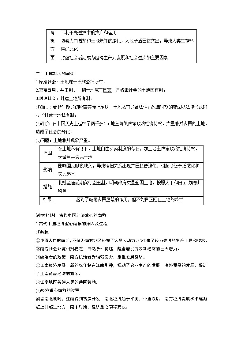 2020版高考历史大一轮人教版讲义：必修2第六单元第18讲古代中国的农业和手工业的发展03