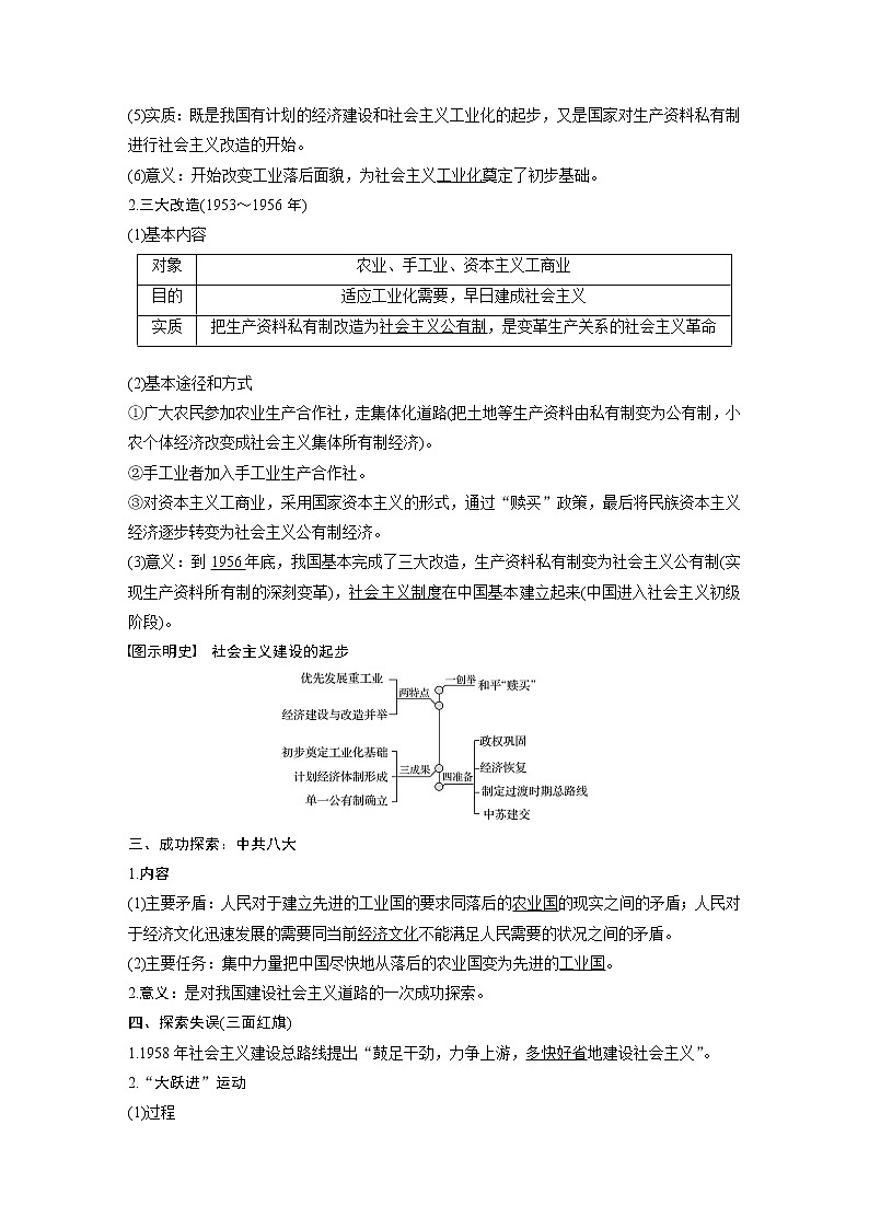 2020版高考历史大一轮人教版讲义：必修2第九单元第25讲社会主义经济建设的发展和曲折第3页