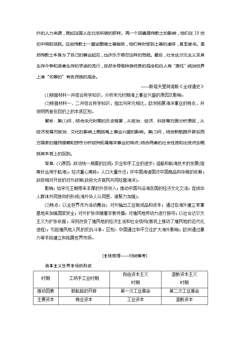 2020版高考历史新创新一轮复习人民版讲义：必修二专题九专题核心素养提升——历史的源头在过去历史的生命在现实历史的智慧在未来02