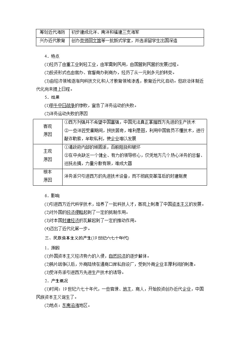 2020版高考历史新创新一轮复习人民版讲义：必修二专题七第1讲　近代中国经济结构的变动与民族资本主义的曲折发展03