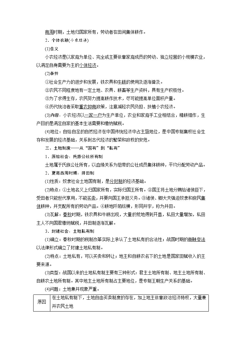 2020版高考历史新创新一轮复习岳麓版讲义：必修二第五单元第1讲　古代中国的农业和手工业03