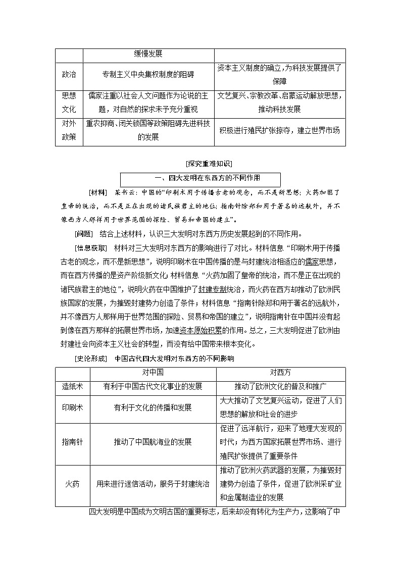 2020版高考历史新创新一轮复习岳麓版讲义：必修三第十一单元第1讲　古代中国的科学技术与文学艺术03
