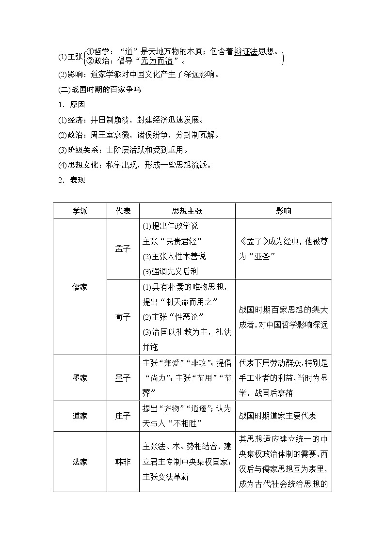 2020版高考历史新设计大一轮通史岳麓版讲义：阶段一古代中华文明的起源与奠基——先秦课时3第2页