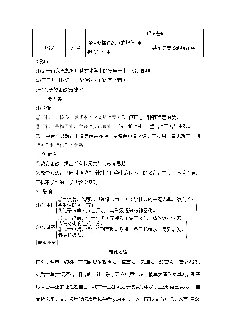 2020版高考历史新设计大一轮通史岳麓版讲义：阶段一古代中华文明的起源与奠基——先秦课时3第3页