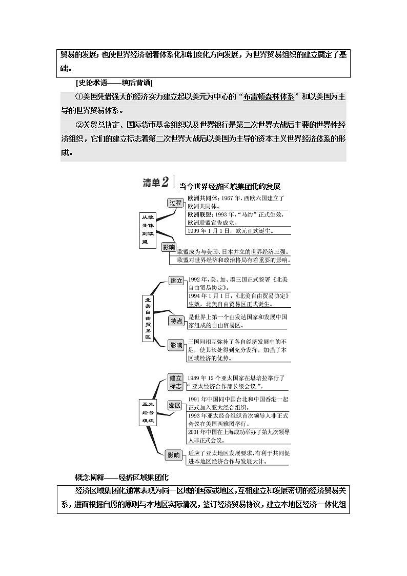 2020版高考一轮复习历史人民版江苏专版学案：模块二专题十第22讲　当今世界经济的全球化趋势02