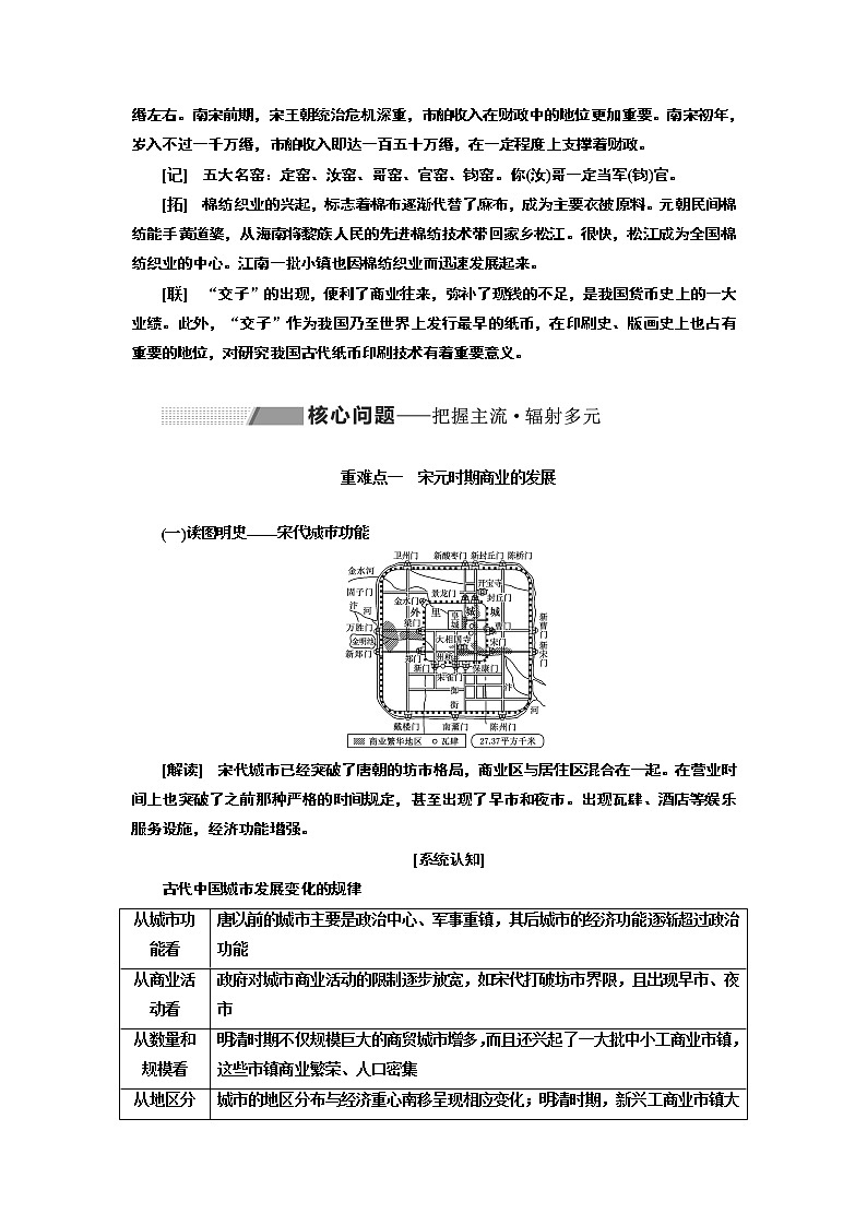 2020版高考一轮复习历史通史复习模式学案：第四单元第9讲　宋元时期的经济第2页
