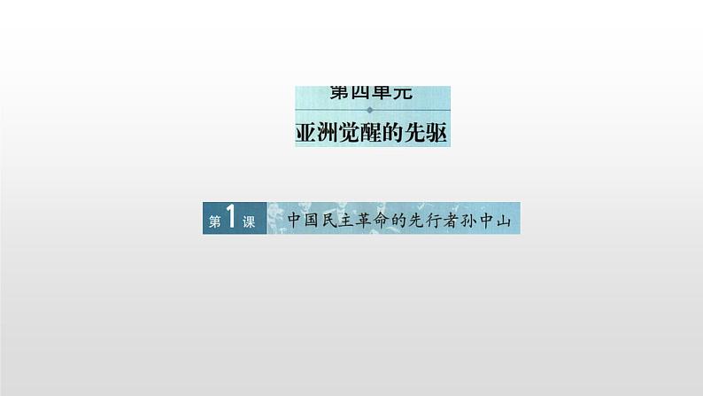 人教版高中历史选修四4.1中国民族民主革命的先行者—孙中山48张PPT01