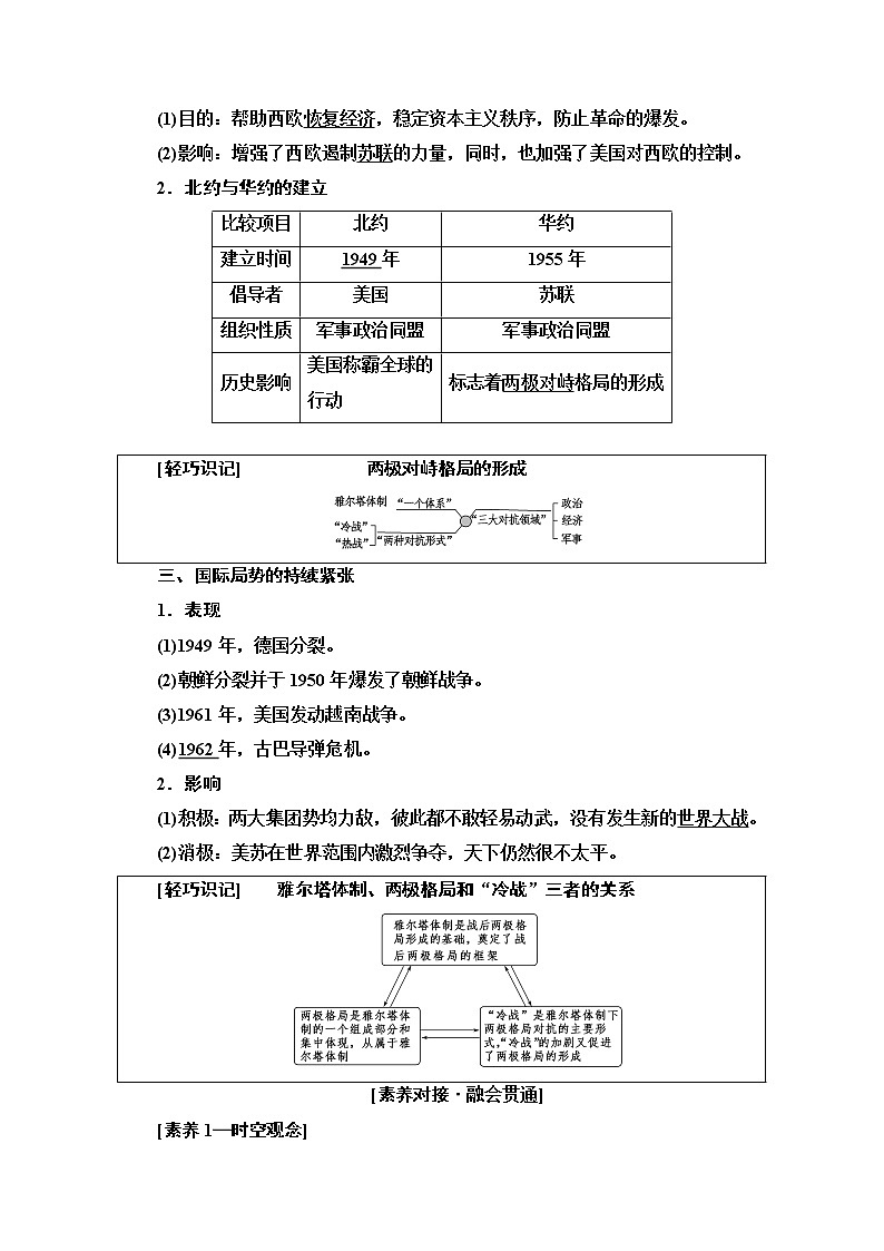 2020版新一线高考历史北师大版一轮复习教师用书：模块1第5单元第11讲　世界政治格局的多极化趋势02