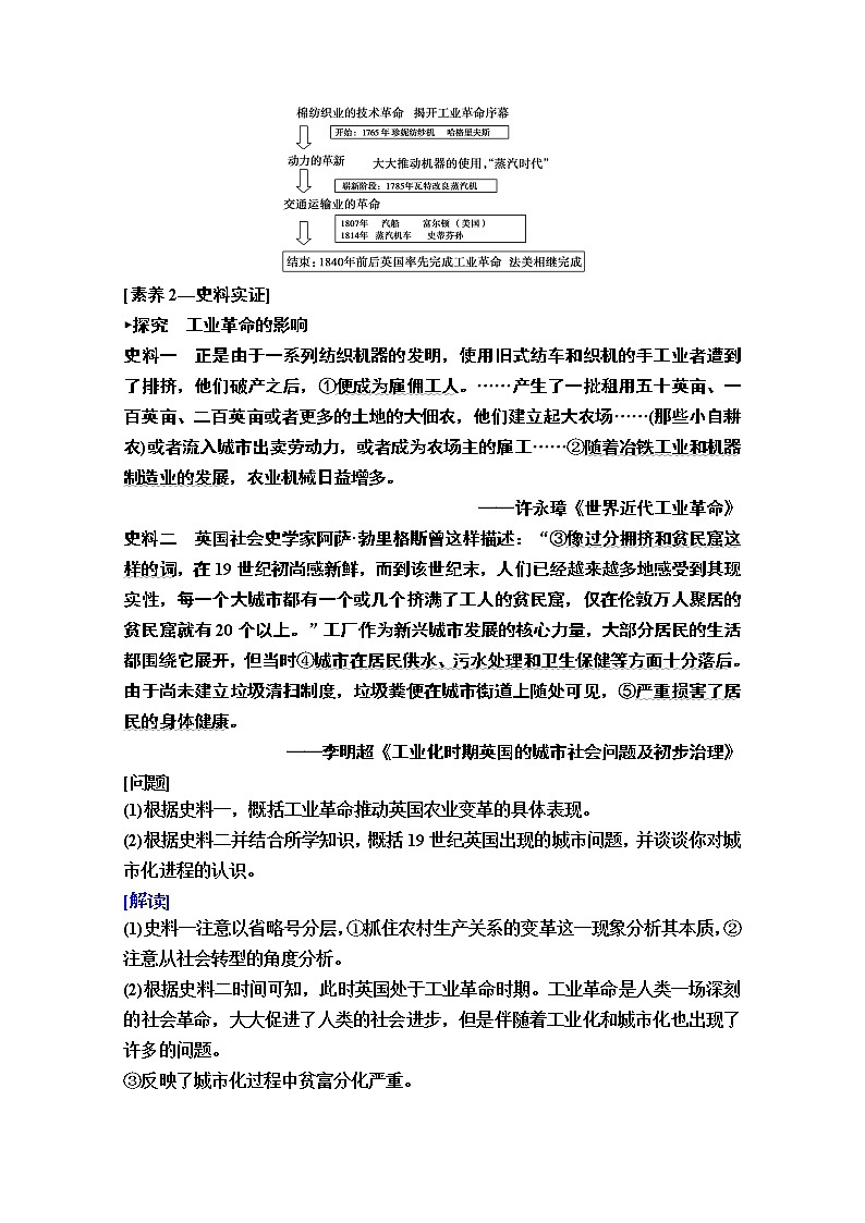 2020版新一线高考历史（岳麓版）一轮复习教学案：模块2第7单元第15讲　改变世界的工业革命02