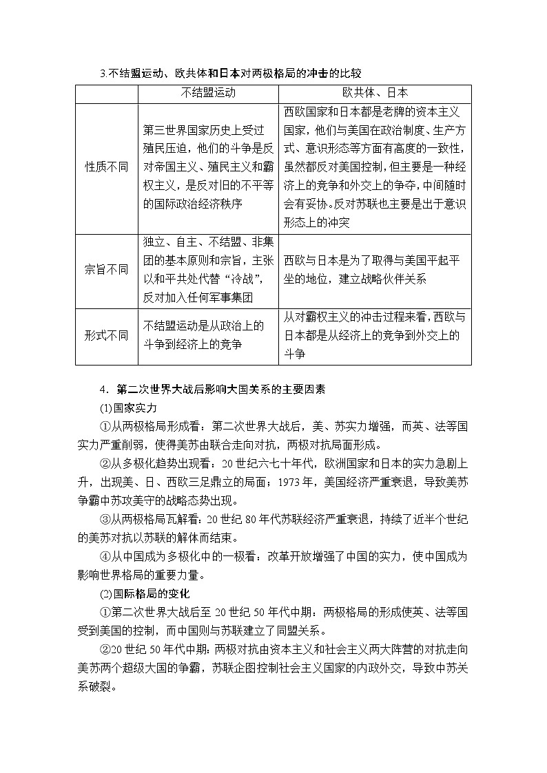 2021届高考历史人教版一轮创新学案与作业：第五单元　当今世界格局的多极化趋势与新中国外交　备考提能03