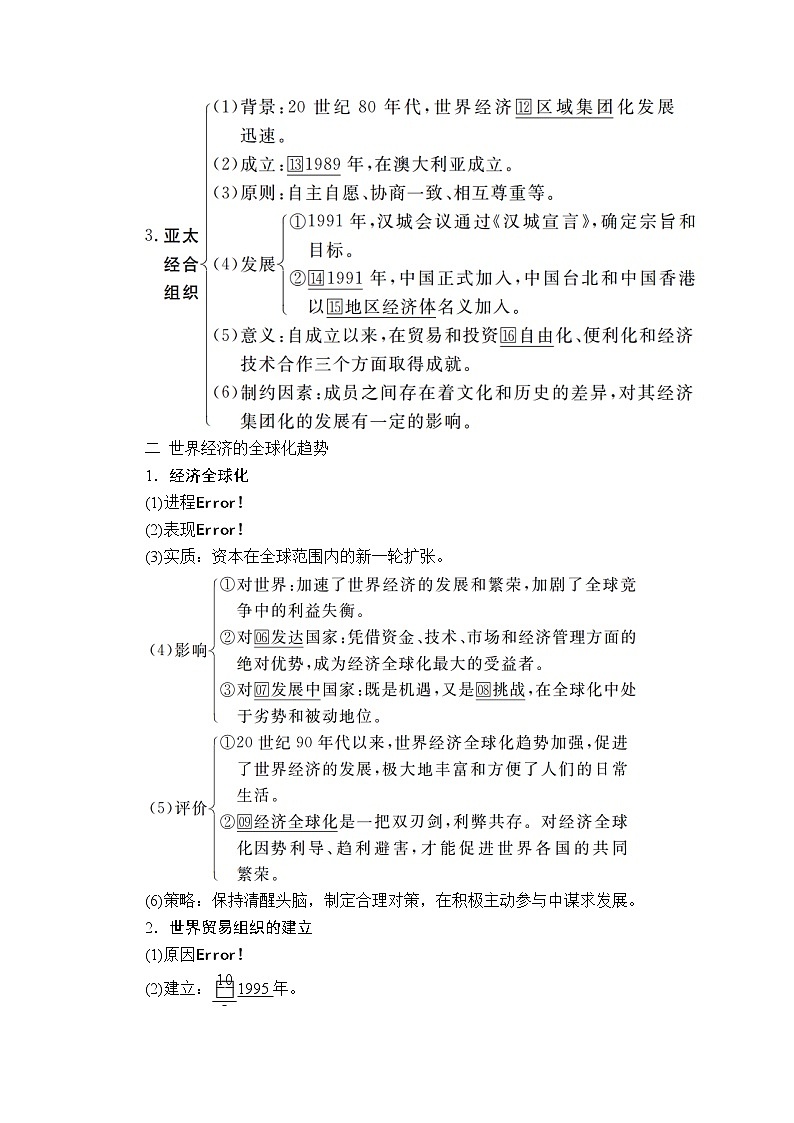 2021届高考历史人教版一轮创新学案与作业：第十单元第38讲世界经济的区域集团化和全球化趋势03