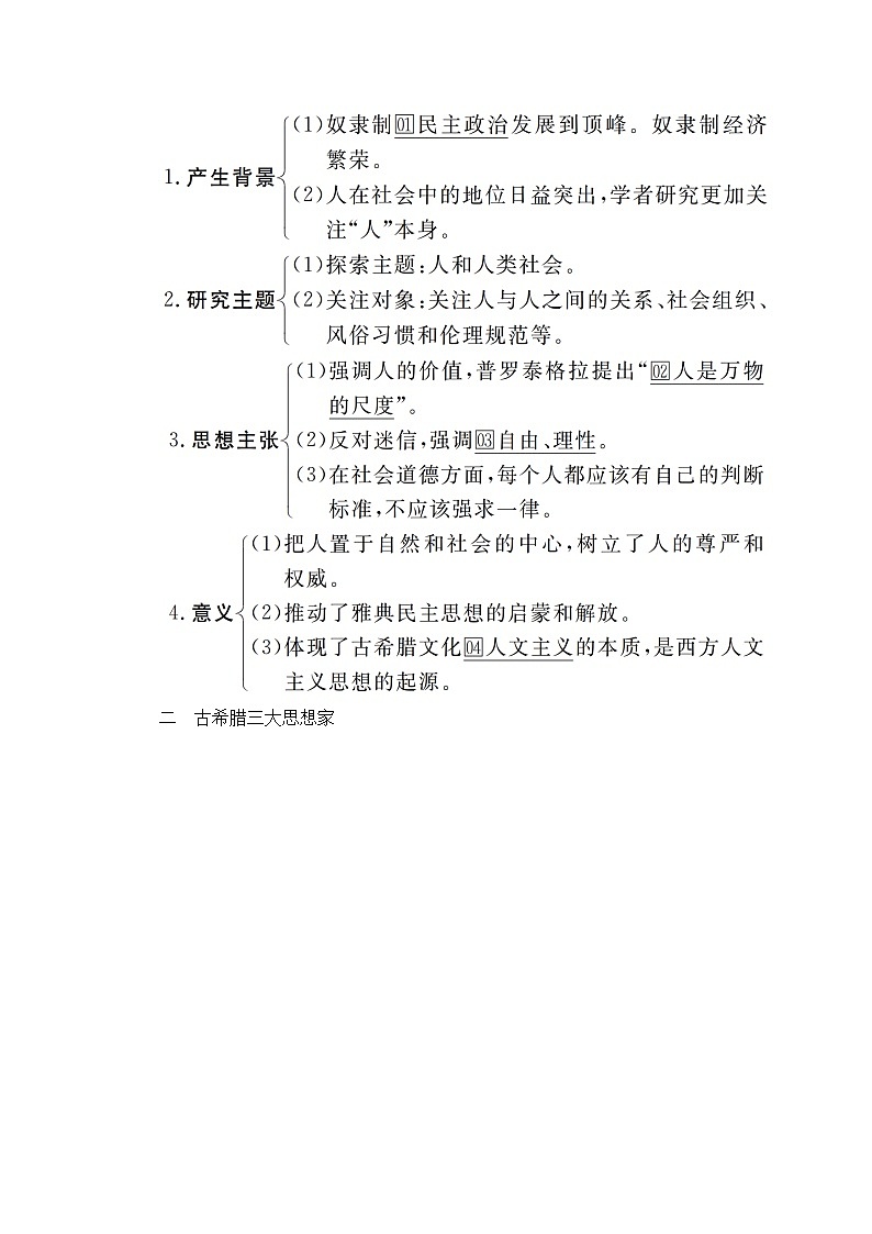 2021届高考历史人教版一轮创新学案与作业：第十二单元第43讲西方人文精神的起源02