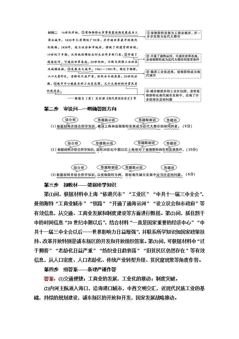 2021高三历史人教版一轮教师用书：高考讲座（二）　经济成长历程高考第Ⅱ卷非选择题突破第3页