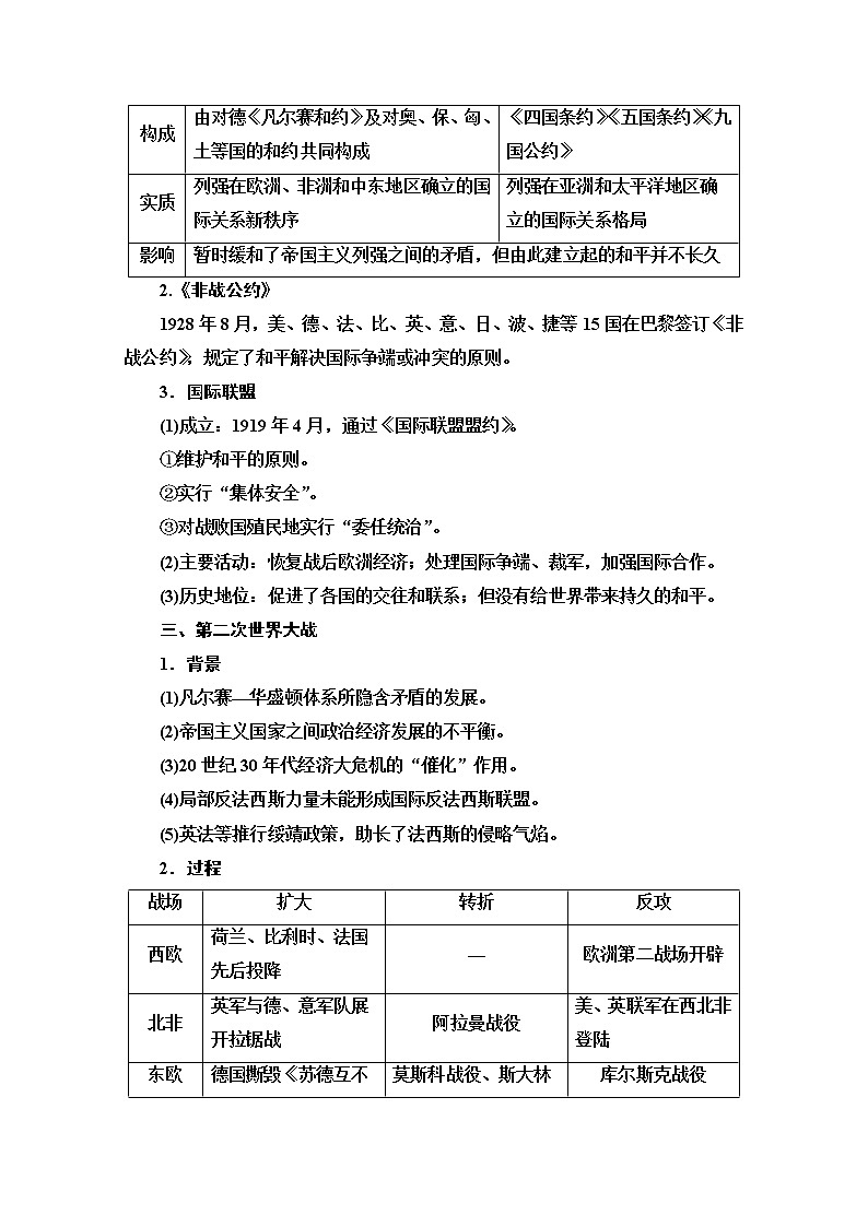 2021高三历史人教版一轮教师用书：选修模块选修320世纪的战争与和平第2页