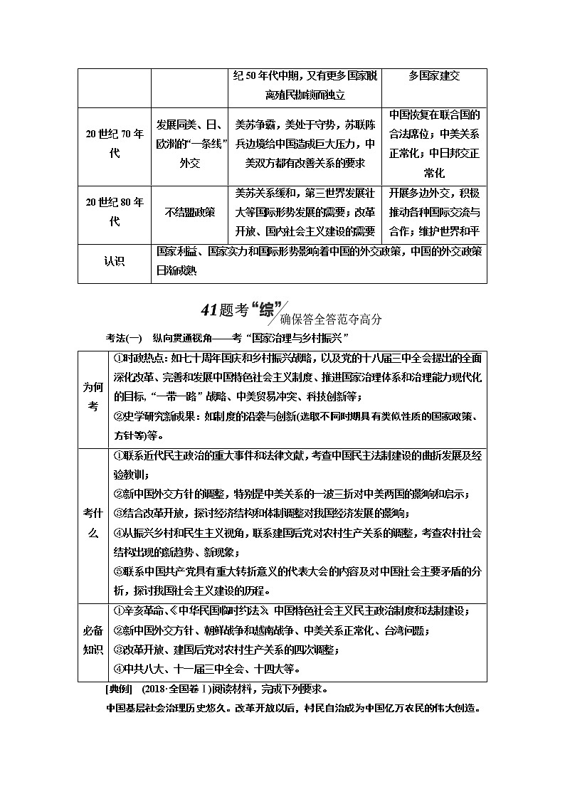 2020版一轮复习历史专题复习模式人民版学案：专题三专题末—查漏补缺提能增分03