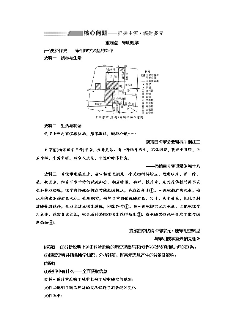 2020高考历史新一线大一轮专题复习模式人民版讲义：专题十二课题三十四　宋明理学03