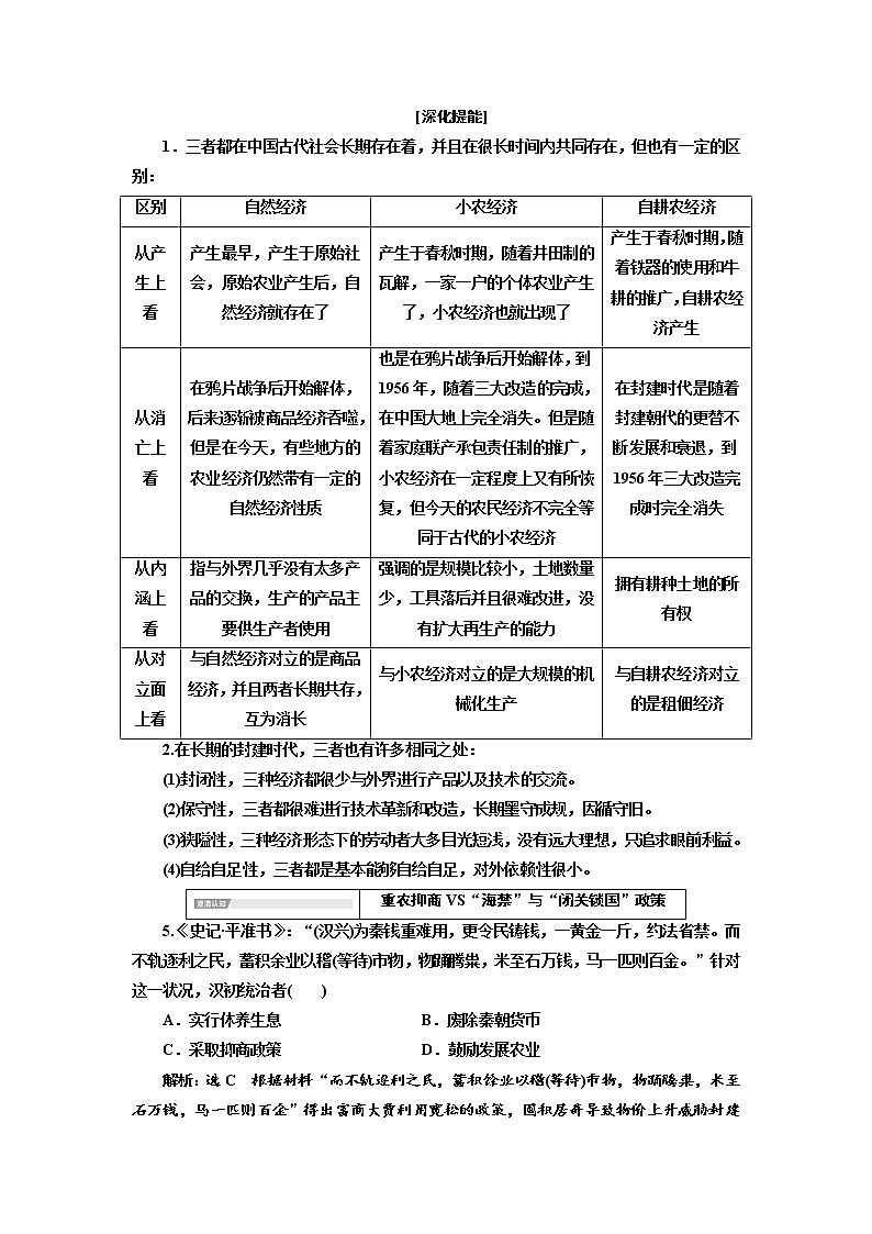 2020高考历史新一线大一轮专题复习模式岳麓版讲义：第六单元单元末—查漏补缺提能增分03