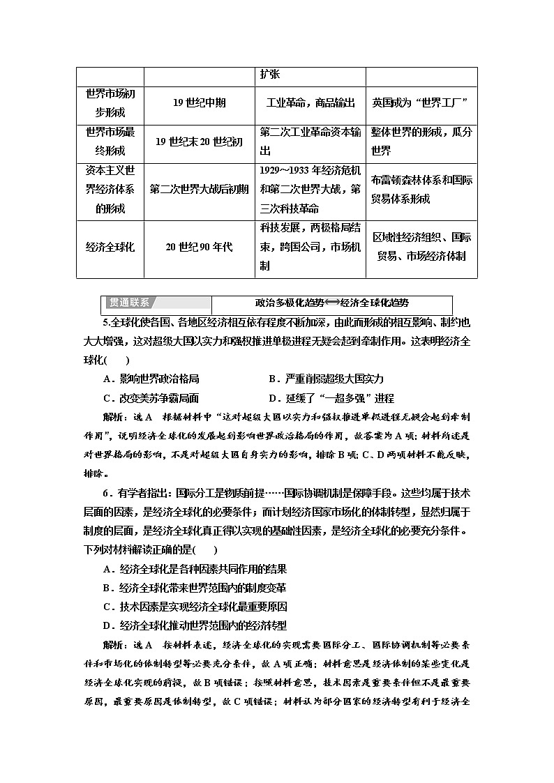 2020高考历史新一线大一轮专题复习模式岳麓版讲义：第十一单元单元末—查漏补缺提能增分第3页