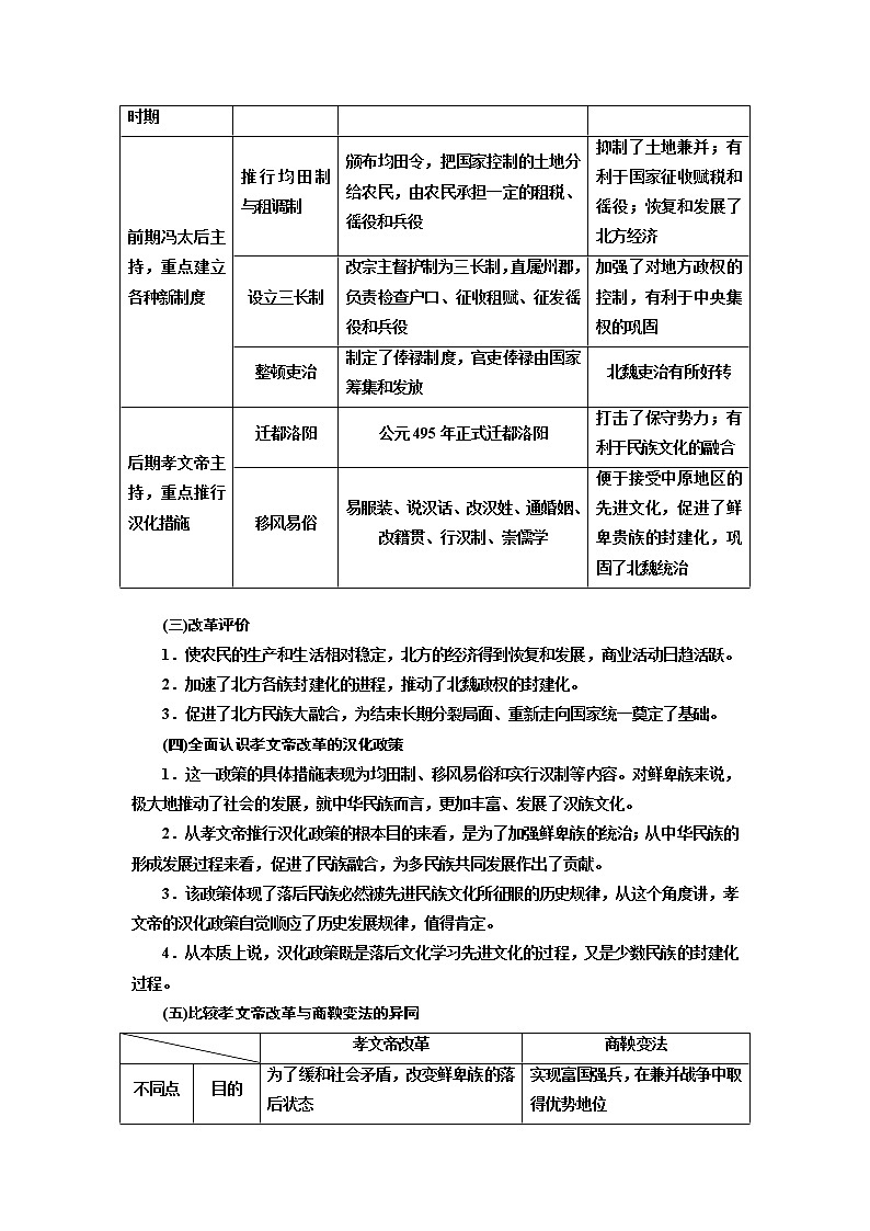 2020高考历史新一线大一轮专题复习模式岳麓版讲义：选修1第1讲　古代历史上的重大改革第3页