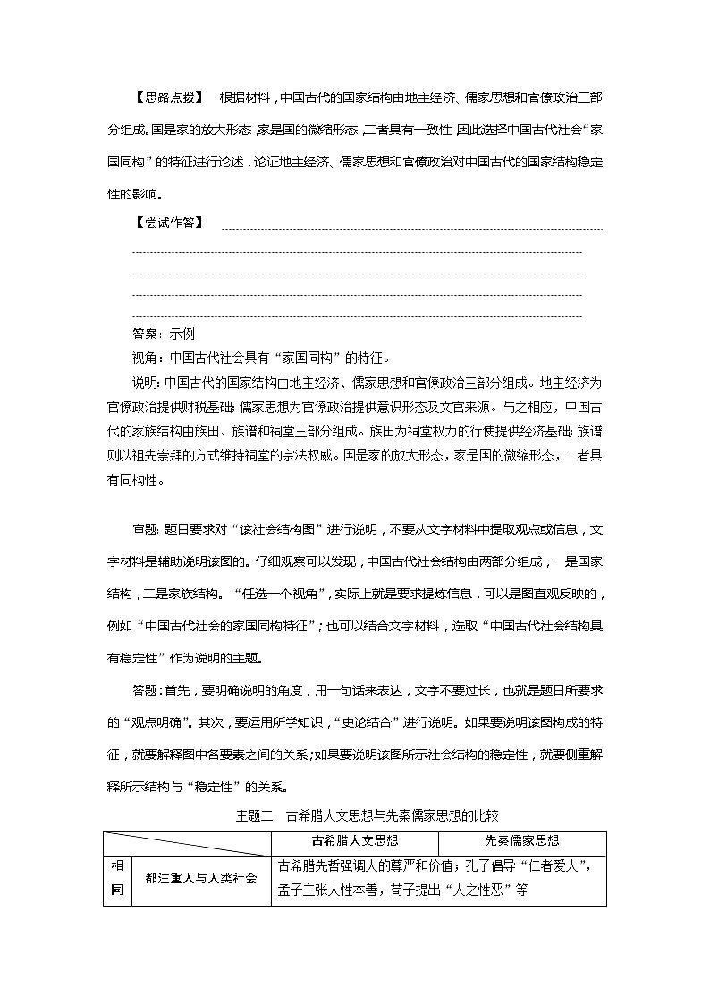 2021版高考历史（人教版通史）一轮复习学案：阶段一　阶段优化提升阶段一　中华文明的起源与奠基——先秦时期02