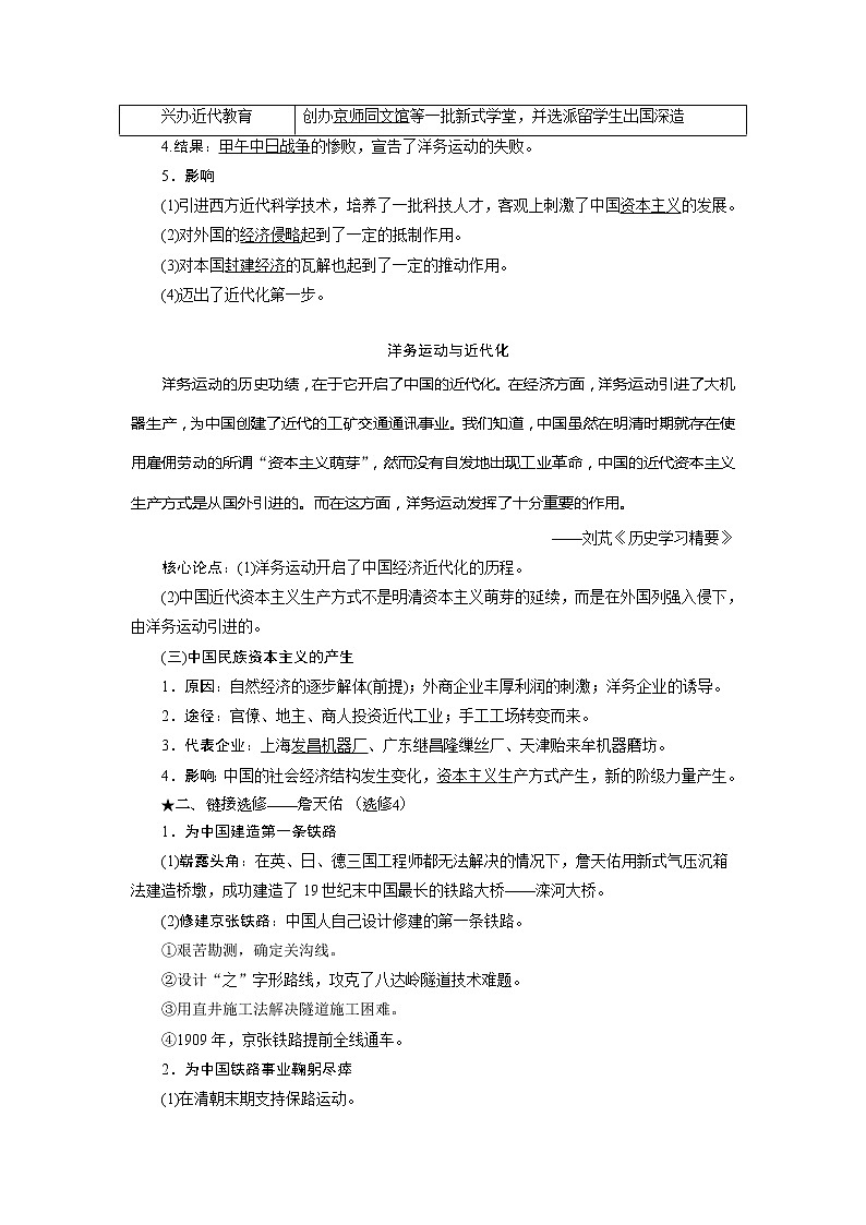 2021版高考历史（人教版通史）一轮复习学案：阶段六　第2讲　晚清中国经济结构的变动与“新思潮”的萌发02