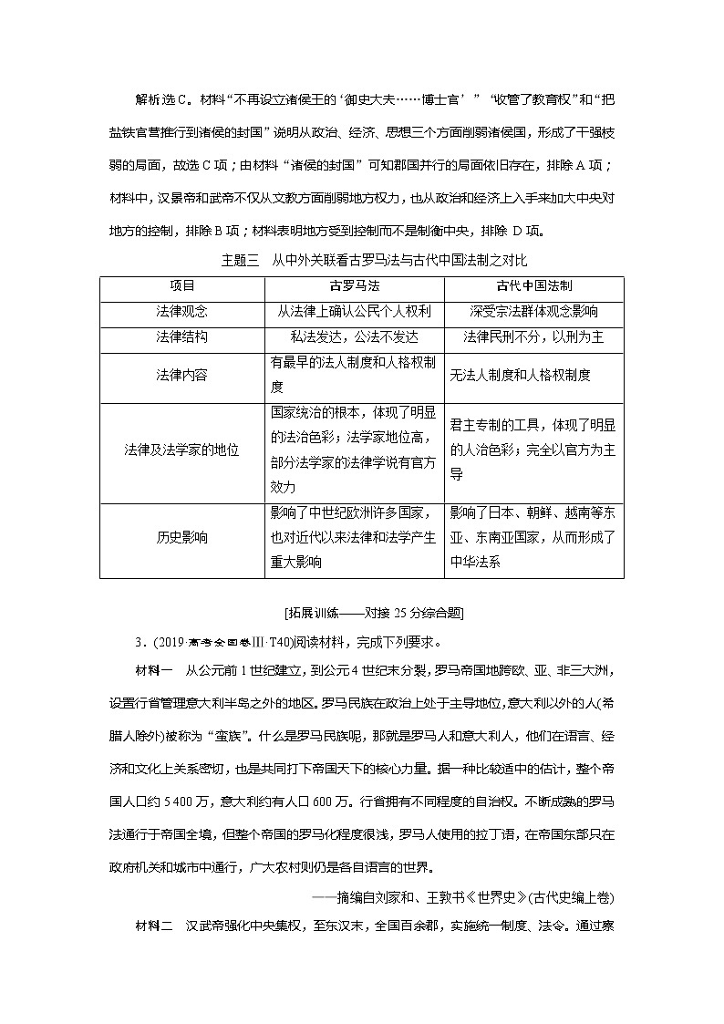 2021版高考历史（人民版通史）一轮复习学案：阶段二　阶段优化提升03