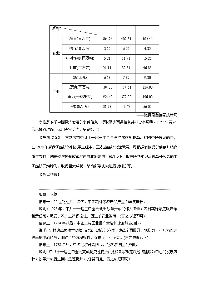 2021版高考历史（人民版通史）一轮复习学案：阶段十　阶段优化提升03
