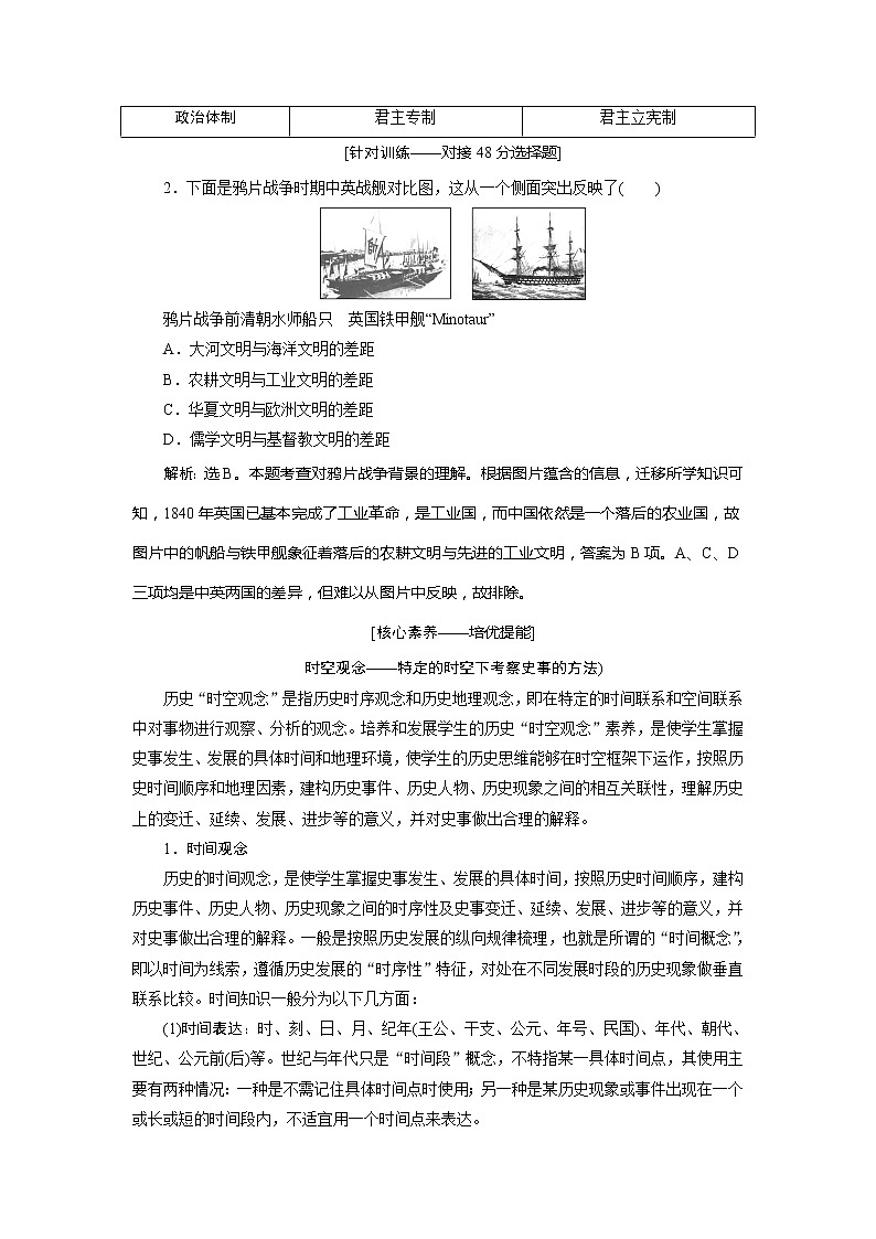 2021版高考历史（岳麓版专题史）一轮复习学案：单元优化提升第三单元　内忧外患与中华民族的奋起03