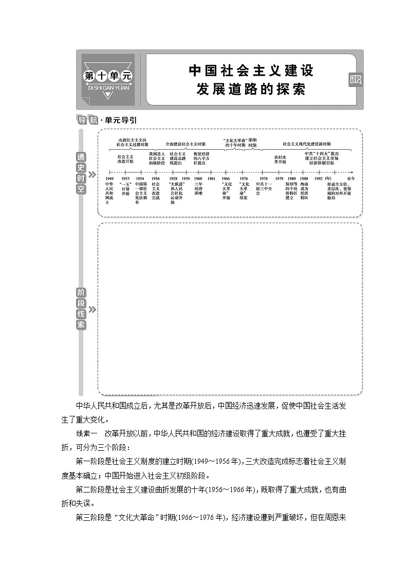 2021版高考历史（岳麓版专题史）一轮复习学案：第28讲　中国社会主义经济建设的曲折发展01