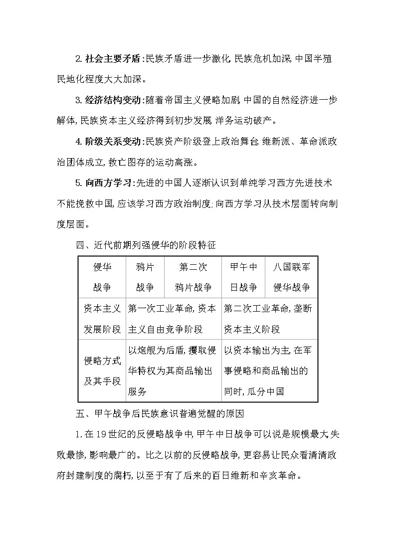 2021版高考历史核心讲练大一轮复习人民版通用史论阐释：专题四知识点一4.101840至1900年间西方列强侵略与中国人民的反抗斗争03