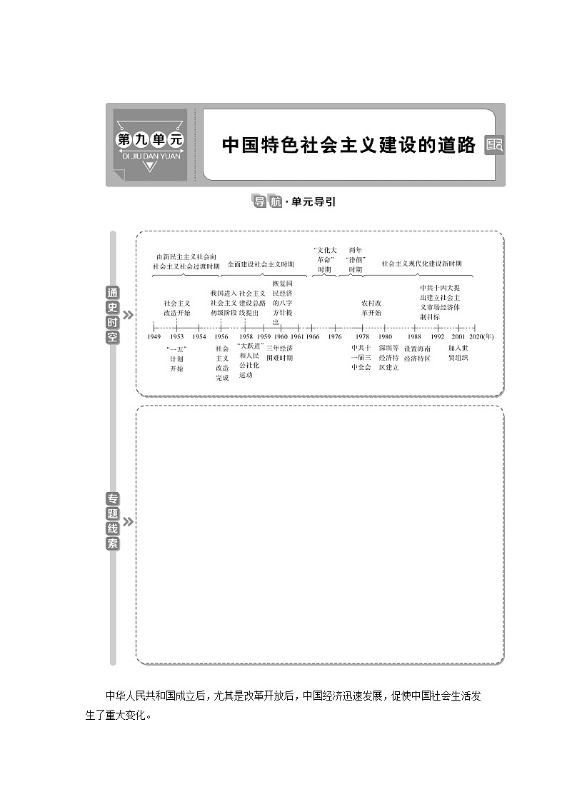 2021版江苏高考选考历史一轮复习学案：第23讲　经济建设的发展和曲折01