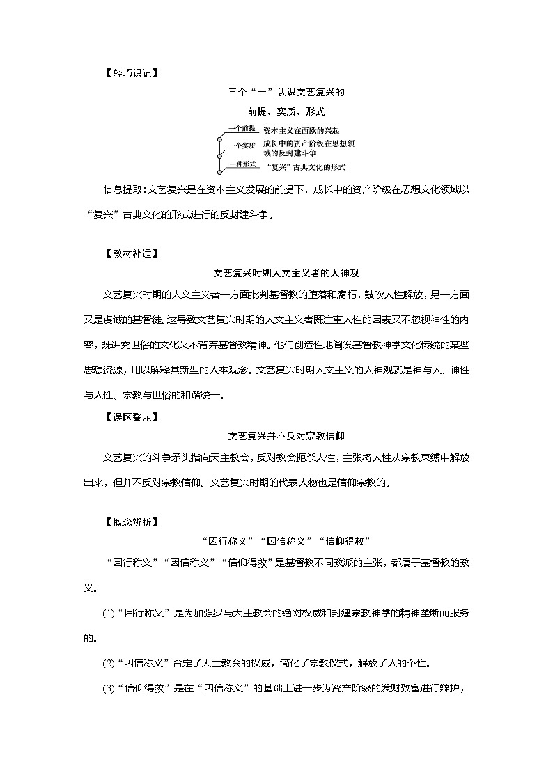 2021版江苏高考选考历史一轮复习学案：第35讲　文艺复兴与宗教改革03