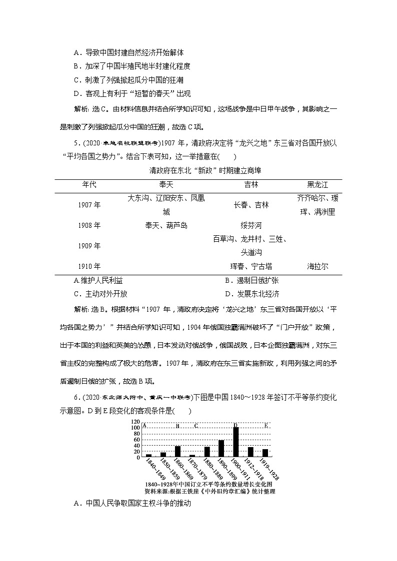 2021版江苏高考选考人民版历史（专题史）一轮复习讲义：专题质量检测（二）02
